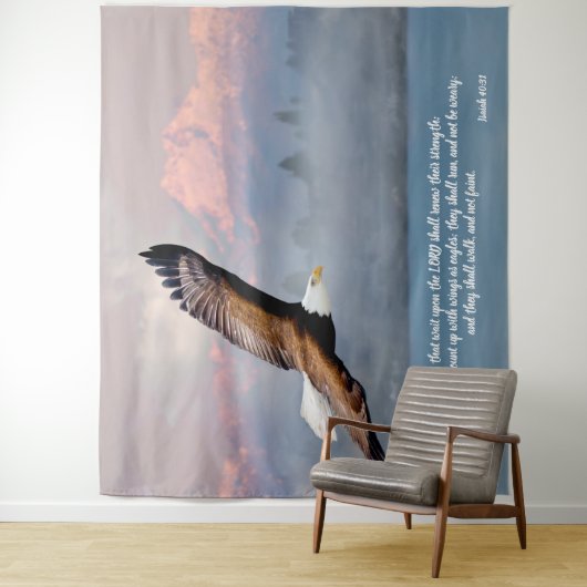 Inspirerend Kale Adelaar Bijbelvers Jesaja 40 Wandkleed (In situ)