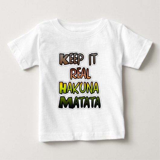 Inspirerend "Keep It Real Hakuna Matata" kunst (Voorkant)