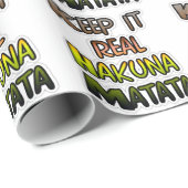 Inspirerend "Keep It Real Hakuna Matata" kunst Cadeaupapier (Rol Hoek)