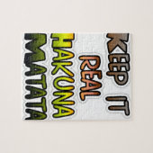 Inspirerend "Keep It Real Hakuna Matata" kunst Legpuzzel (Horizontaal)