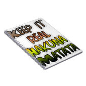 Inspirerend "Keep It Real Hakuna Matata" kunst Notitieboek (Rechterzijde)