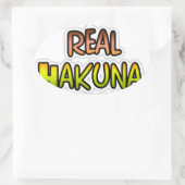 Inspirerend "Keep It Real Hakuna Matata" kunst Ovale Sticker (Tas)