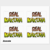 Inspirerend "Keep It Real Hakuna Matata" kunst Rechthoekige Sticker (Vel)