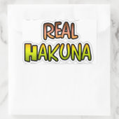 Inspirerend "Keep It Real Hakuna Matata" kunst Rechthoekige Sticker (Tas)