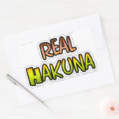 Inspirerend "Keep It Real Hakuna Matata" kunst Rechthoekige Sticker (Envelop)