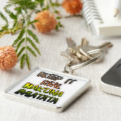 Inspirerend "Keep It Real Hakuna Matata" kunst Sleutelhanger (Zijkant)