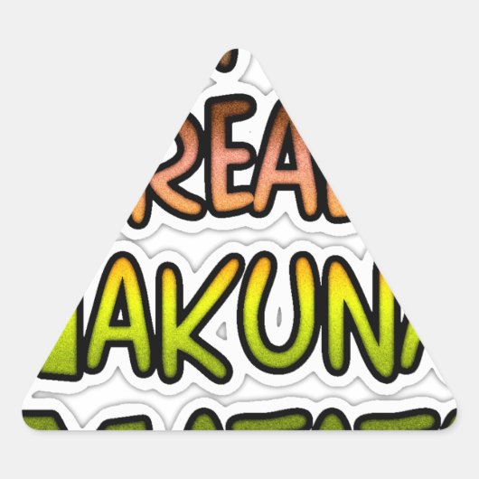 Inspirerend "Keep It Real Hakuna Matata" kunst Sticker (Voorkant)