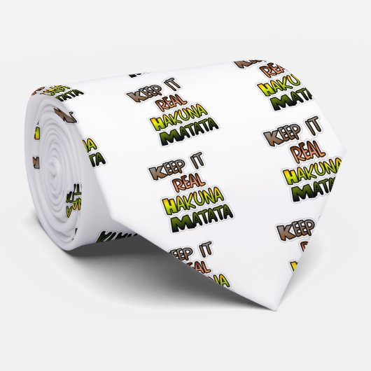 Inspirerend "Keep It Real Hakuna Matata" kunst Stropdas (Opgerold)