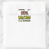 Inspirerend "Keep It Real Hakuna Matata" kunst Vierkante Sticker (Tas)