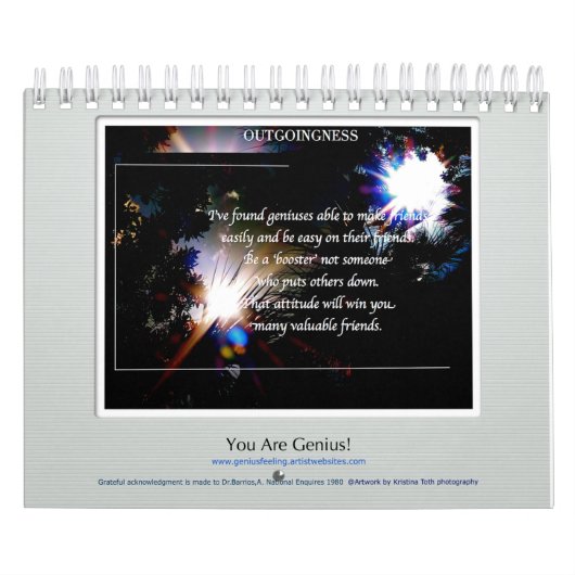 INSPIREREND KENMERKEN VAN EEN GENIUS- KALENDER (Hoes)