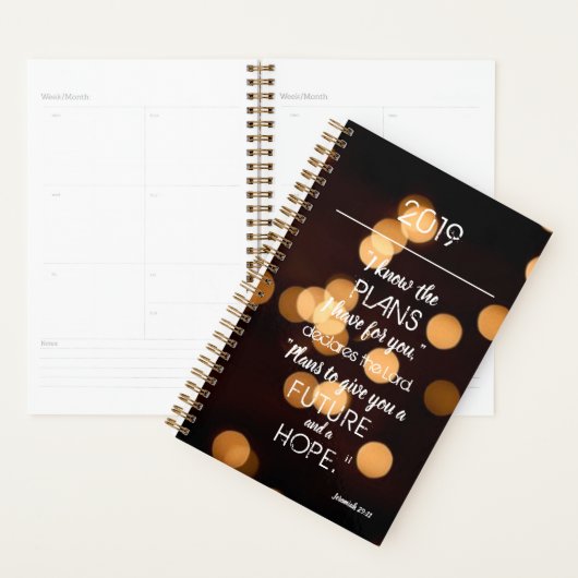 Inspirerend kennen de plannen Jeremiah 29:11 licht Planner (Display)