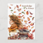 Inspirerend kennis is Power Fall Leaves Briefkaart (Voorkant)