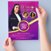 Inspirerend kerk van de vrouwenconferentie flyer (Hand)