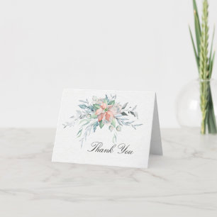Inspirerend kerst Waterverf Poinsettia Bedankkaart