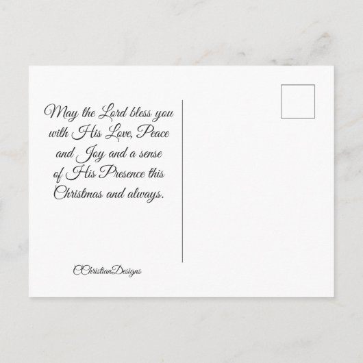 Inspirerend kerstbijbel Verse, John 8:12 Briefkaart (Achterkant)