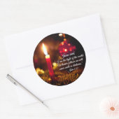 Inspirerend kerstbijbel Verse John 8:12 Ronde Sticker (Envelop)