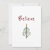 Inspirerend kerstboom Believe Santa Feestdagenkaart (Voorkant)