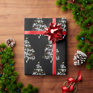 Inspirerend kerstboomcitaat cadeaupapier