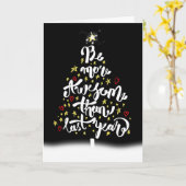 Inspirerend kerstboomcitaat kaart (Gele Bloem)