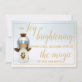 Inspirerend kerstcitaat met engelse en goudtekst