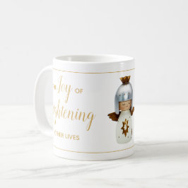 Inspirerend kerstcitaat met engelse en goudtekst koffiemok