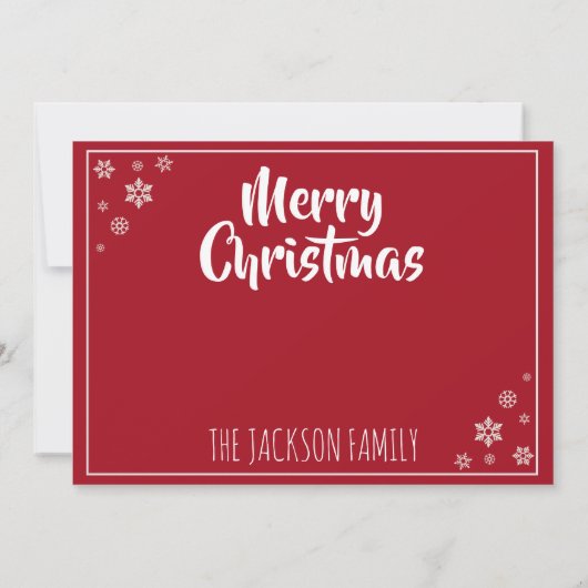 Inspirerend kerstcitaat met rode versiering kaart (Achterkant)