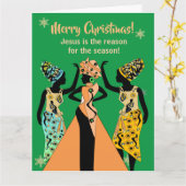 Inspirerend kerstfeest in Afrika Kaart (Gele Bloem)