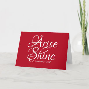 Inspirerend kerstkaart Arise and Shine Faith Feestdagen Kaart