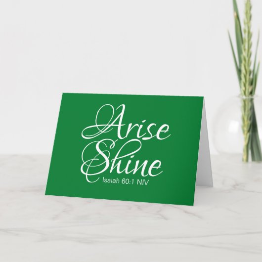 Inspirerend kerstkaart Arise and Shine Faith Kaart (Voorkant)