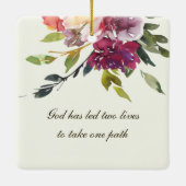 Inspirerend Kerstmis met een persoonlijk tintje Keramisch Ornament (Achterkant)