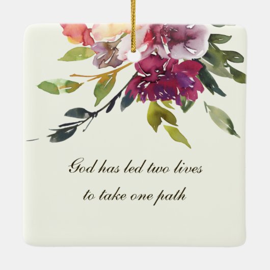 Inspirerend Kerstmis met een persoonlijk tintje Keramisch Ornament (Achterkant)