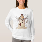 Inspirerend kerstsnowman-vrouwtjes t-shirt (Voorkant)