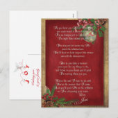 Inspirerend kerstversie feestdagenkaart (Voorkant / Achterkant)