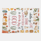 Inspirerend keukenhanddoek met bijbelvers (Horizontaal)