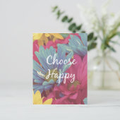 Inspirerend Kies Happy Quote Affirmatie Briefkaart (Staand voorkant)