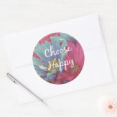 Inspirerend Kies Happy Quote Affirmatie Ronde Sticker (Envelop)