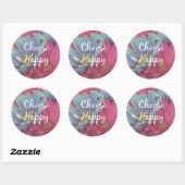 Inspirerend Kies Happy Quote Affirmatie Ronde Sticker (Vel)