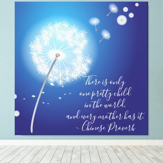 Inspirerend  kind canvas afdruk (Insitu (Houten vloer))