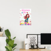 Inspirerend kinderkamer Kinder droom grote meisjes Poster (Thuiskantoor)