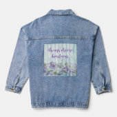 Inspirerend Kindness Blue Floral Denim Jacket (Achterkant)