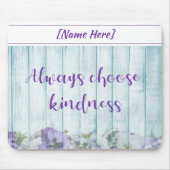 Inspirerend Kindness Blue Floral Muismat (Voorkant)