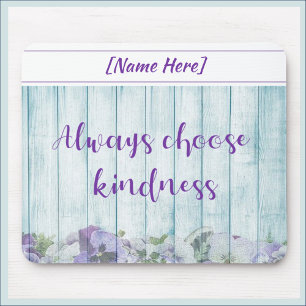 Inspirerend Kindness Blue Floral Muismat