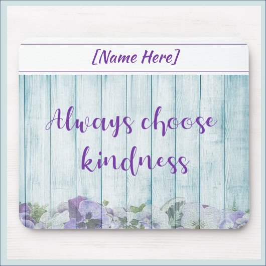 Inspirerend Kindness Blue Floral Muismat