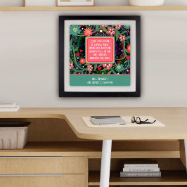Inspirerend klas citaat leraar bloemen poster