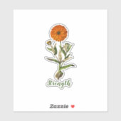 Inspirerend Klassieke Ronde Stic met Marigold Ster Sticker (Vel)