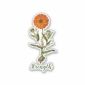Inspirerend Klassieke Ronde Stic met Marigold Ster Sticker (Voorkant)