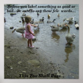 Inspirerend klein meisje poster (Voorkant)