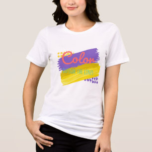 Inspirerend "Kleur buiten de lijnen" Tri-Blend Shirt