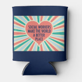 Inspirerend kleuren voor sociale werkaanbiedingen blikjeskoeler (Voorkant)