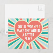 Inspirerend kleuren voor sociale werkaanbiedingen  briefkaart (Voorkant / Achterkant)